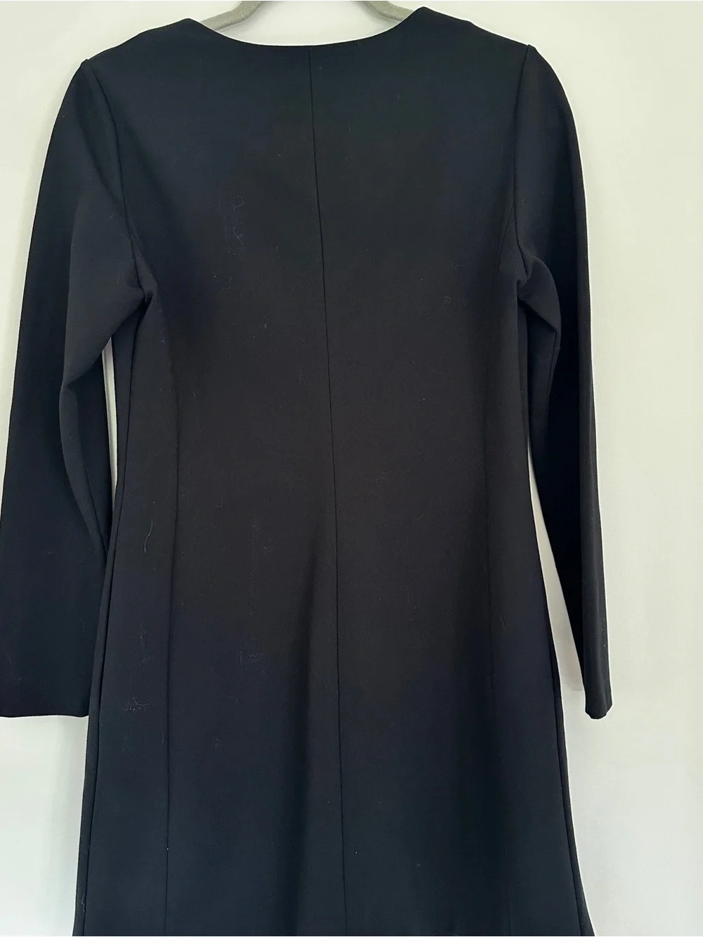 NWT Tory Burch Rory Classic Black Long-Sleeve Keyhole Mini Dress M